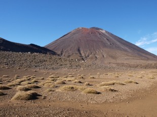 Sopka Ngauruhoe v národním parku Tongariro