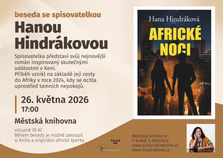 Beseda se spisovatelkou Hanou Hindrákovou