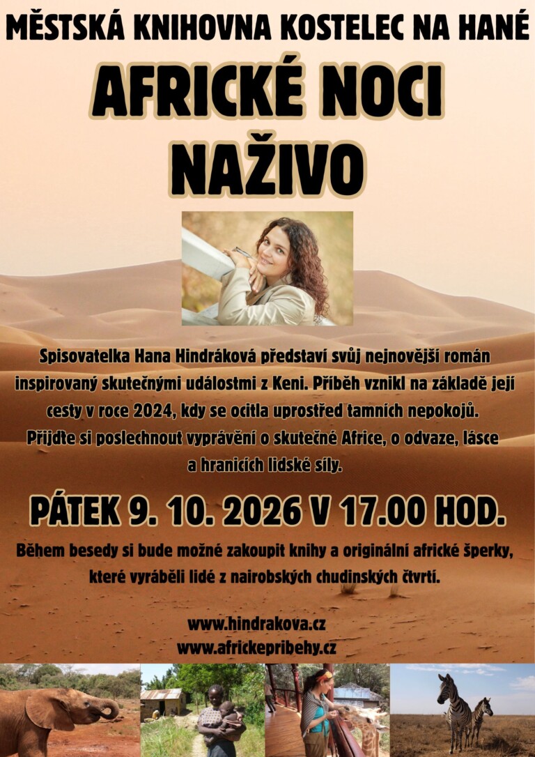 Beseda se spisovatelkou Hanou Hindrákovou