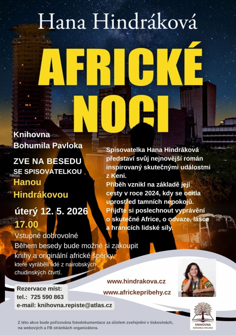 Beseda se spisovatelkou Hanou Hindrákovou