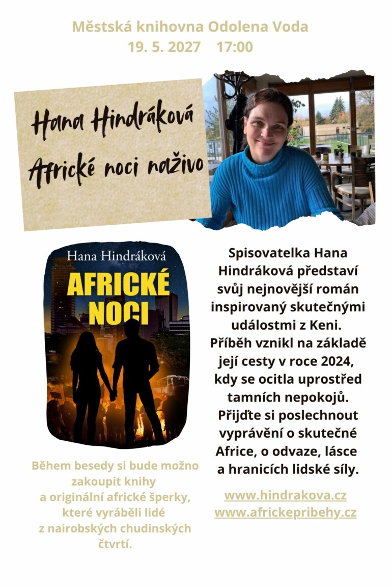 Beseda se spisovatelkou Hanou Hindrákovou